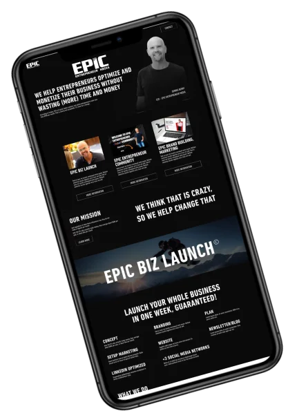 Epic Enterpreneur Media website mockup